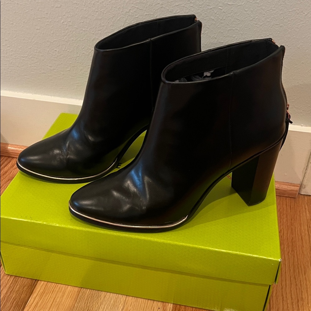 Black Ankle Boots by Ted Baker